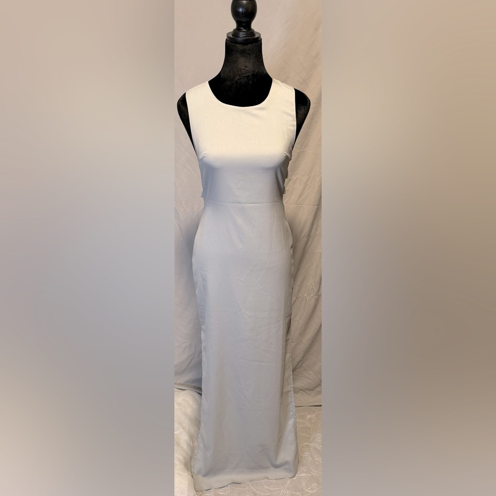 Full length gray dress